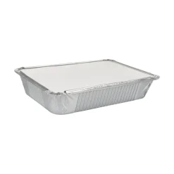 Aluminium bak + deksel 21 x 15 x 4 cm (25 stuks)
