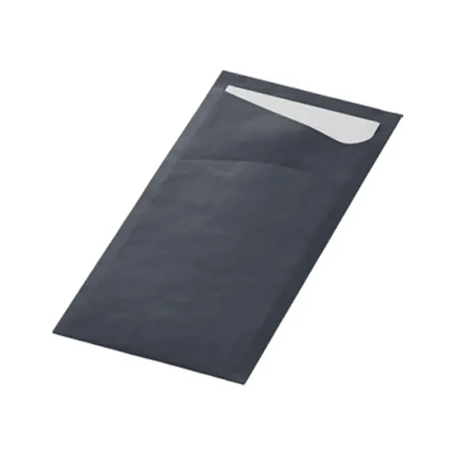 Duni Sacchetto Zwart met 2-Laags Wit Servet (500 stuks)