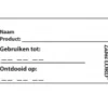Etiket labellord vriezer (250 stuks)