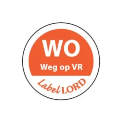 Etiket ‘Woensdag Weg Op Vrijdag’ (500 stuks)