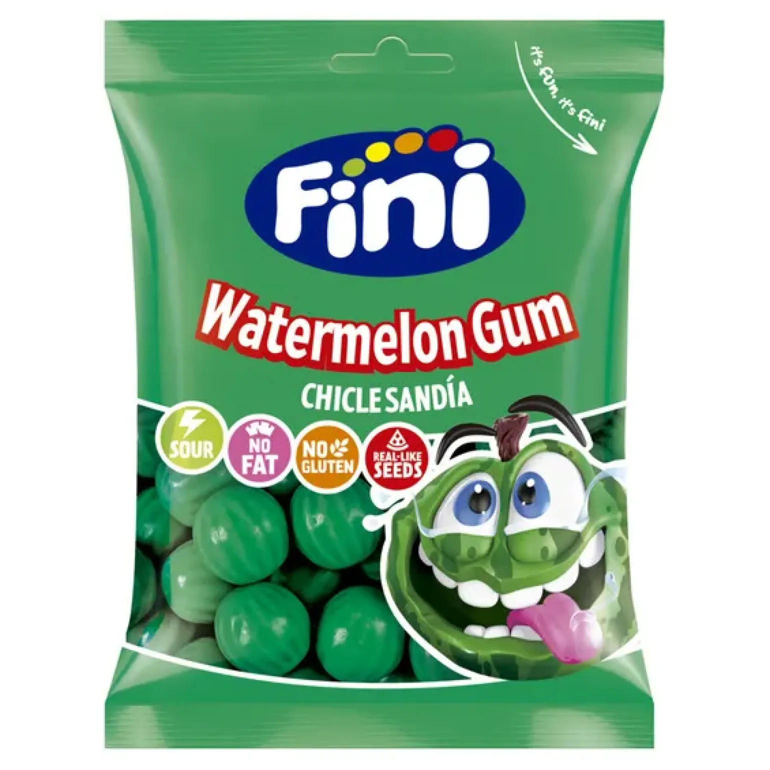 Fini chewing gum watermelon zakje (12×90 gram)