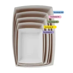 Frietbakje A9 kraft/wit BIO (400 stuks)