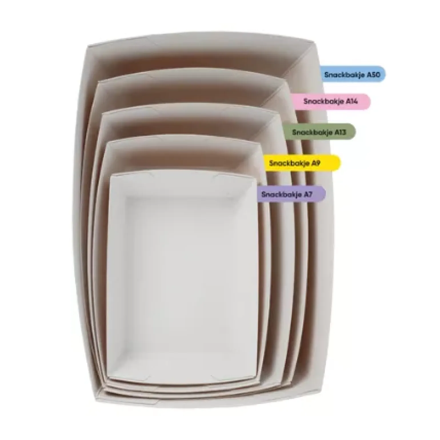 Frietbakje A7 kraft/wit BIO (400 stuks)