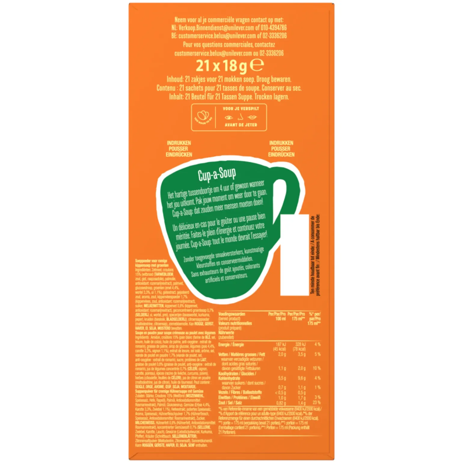 Knorr Cup-a-Soup Koninginnensoep (21x 175ml)