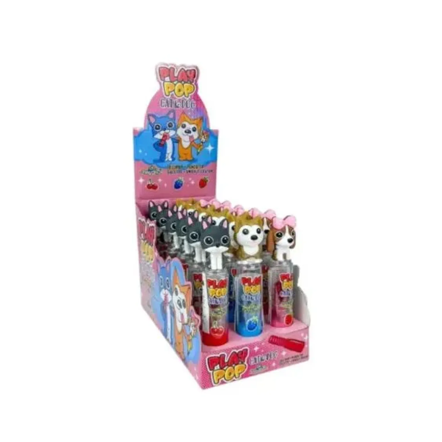 Lollie met kat of hond hoofd (18x 9gr)