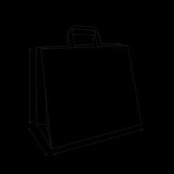 Papieren Draagtas Groot 32+17x27cm bruin (250 stuks)