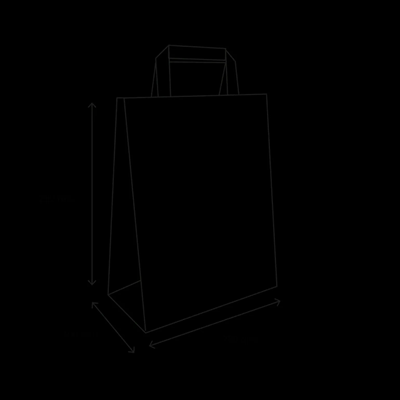 Papieren Draagtas Klein 22+10x28cm Bruin (250 stuks)
