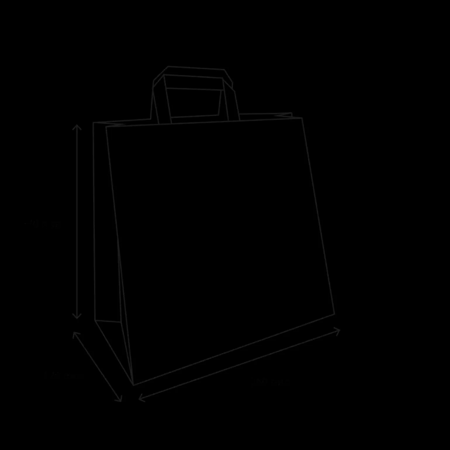 Papieren Draagtas Middel 26+17x27cm Bruin (250 stuks)