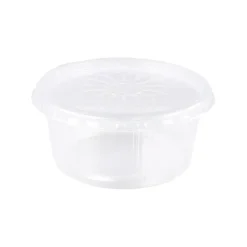 Plastic bak + deksel helder (250x 250cc)
