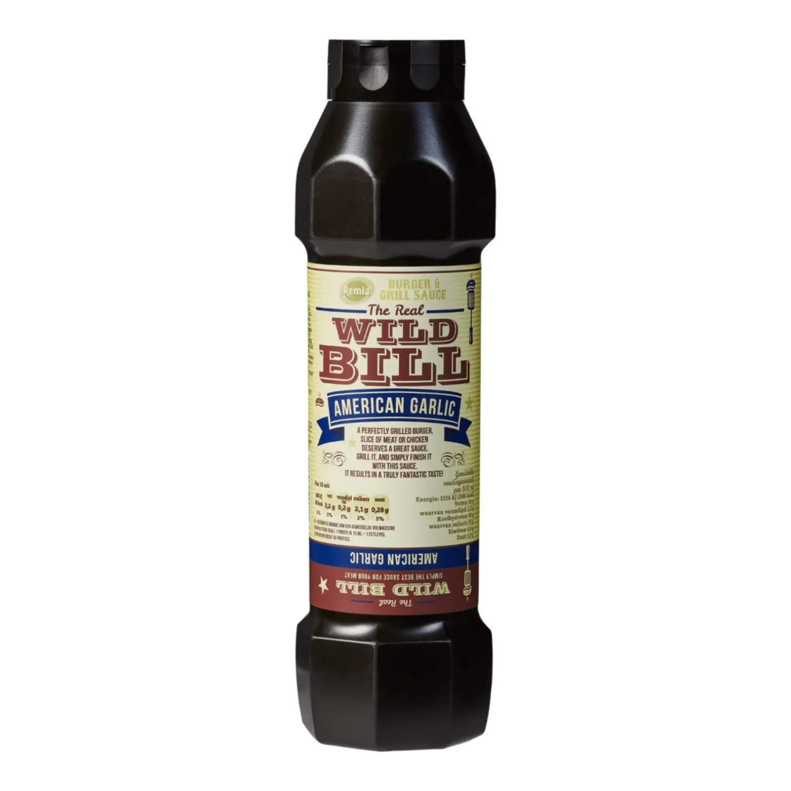Remia wild bill burger & grill saus american garlic (750ml)