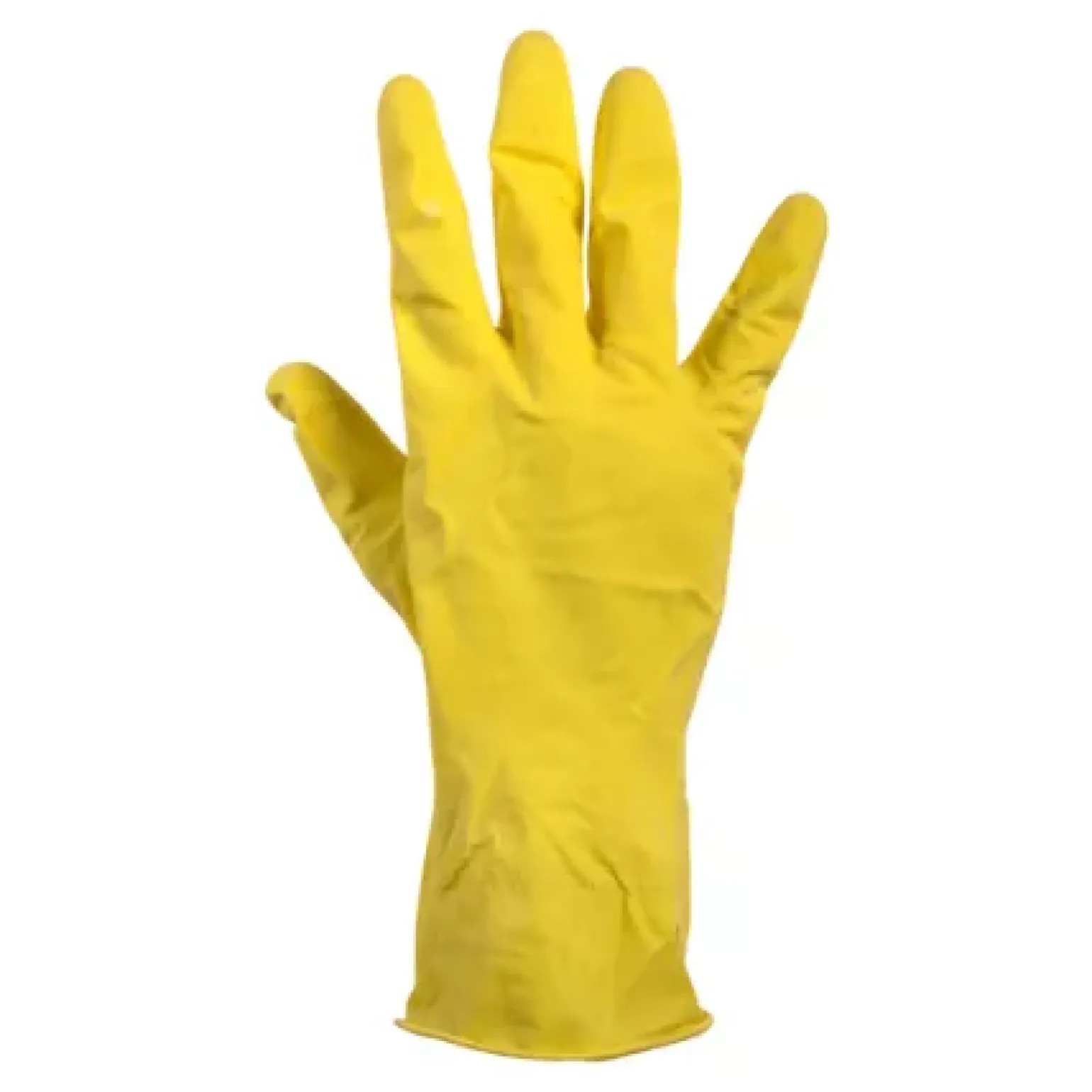 Rubber huishoudhandschoen geel maat S (1 paar)