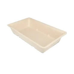 Snackbakje A14 bagasse PFAS-vrij (500 stuks)