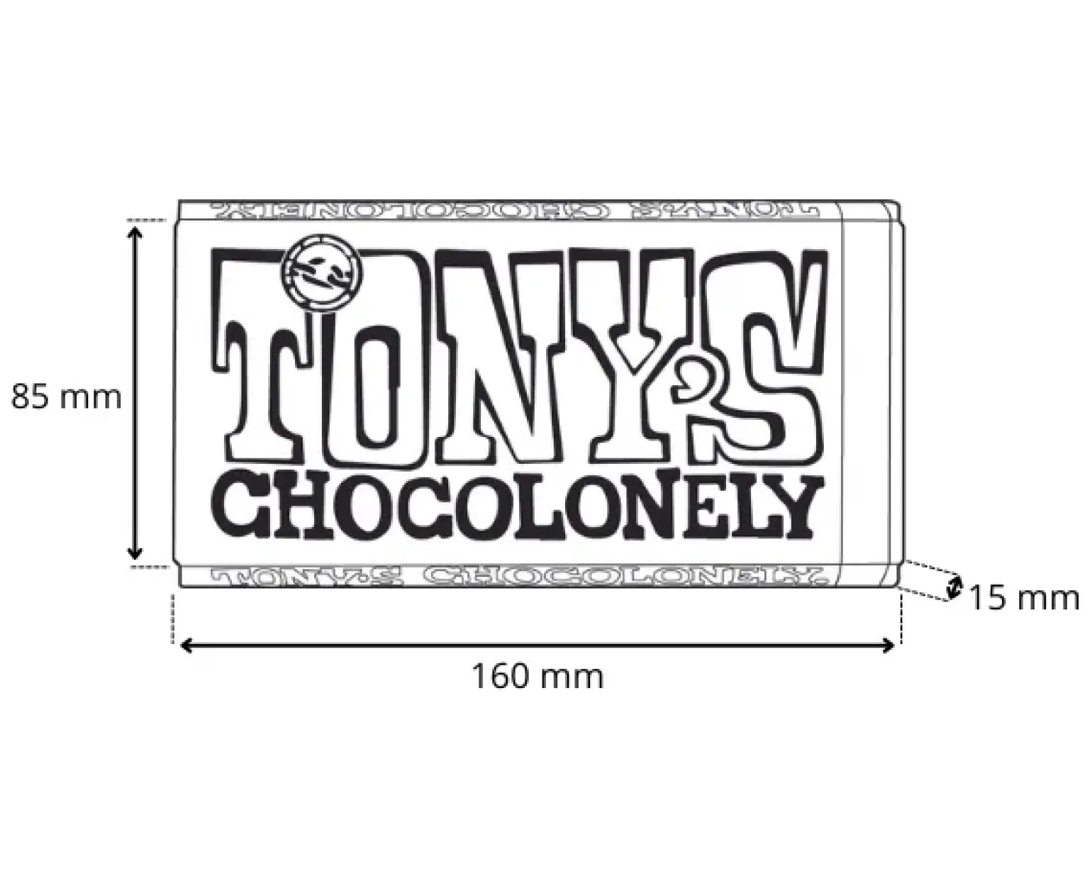 Tony’s Chocolonely Reep Donkere Melk Pretzel Toffee (15x 180gr)