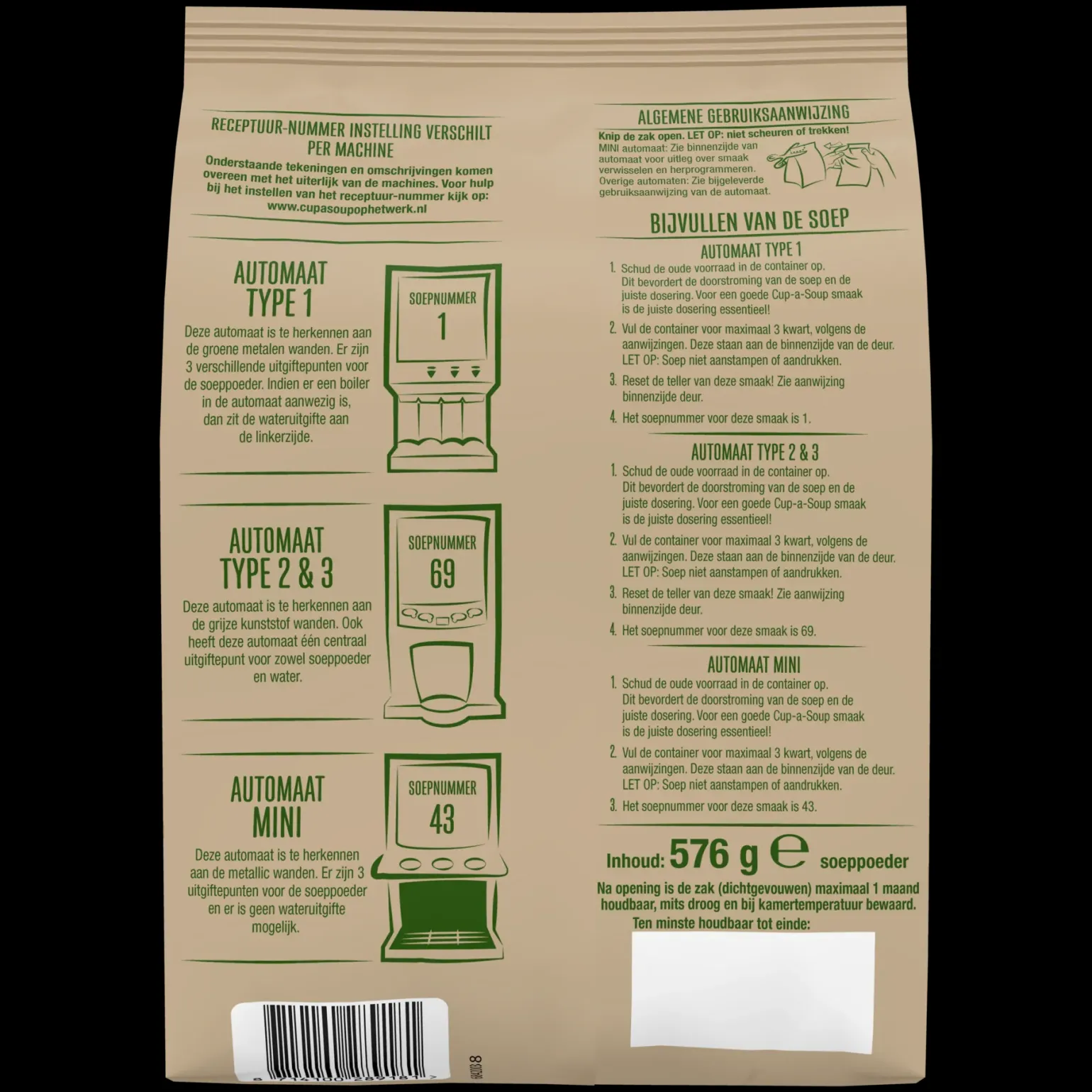 Unox Cup-a-Soup Vendingzak Champignon Crème (40-porties)
